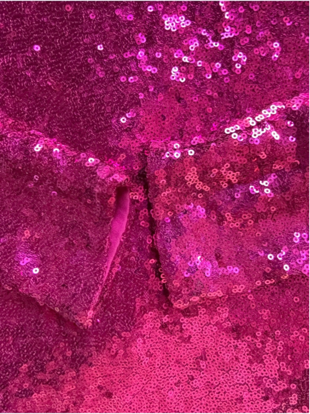 Revamped Fuchsia Sequin Long-Sleeve Mini Dress Size S Y2K Cocktail Party - Picture 7 of 14